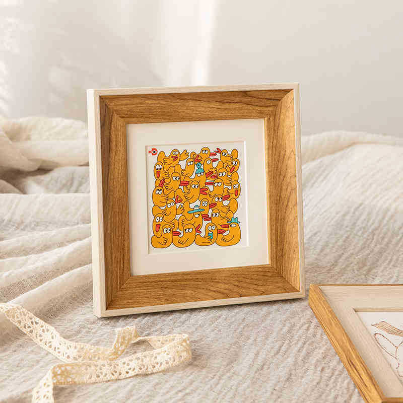Artistic Framed Yoga Illustration