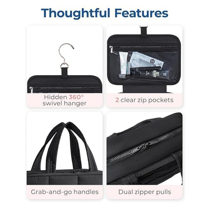 Jewelry Organizer Bag with Removable Hook and Transparent Compartment Division Stornfield