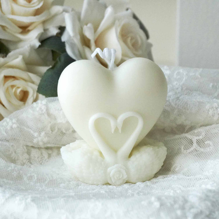 Romantic Heart-Shaped Candle