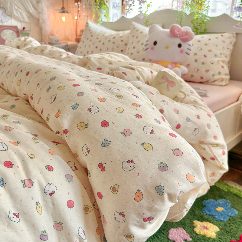 Printed Cotton-Blend Duvet Cover Set