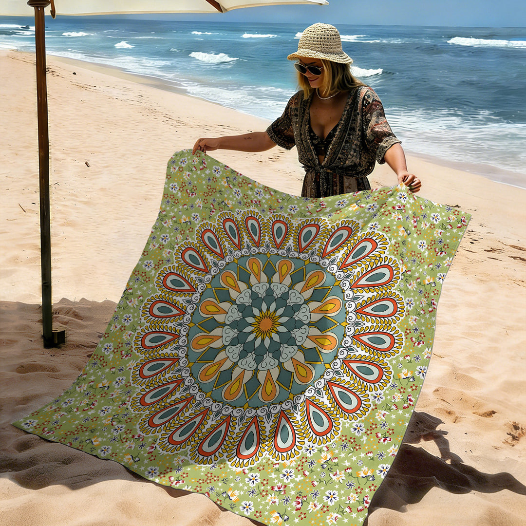 Mandala Design Beach Mat Stornfield