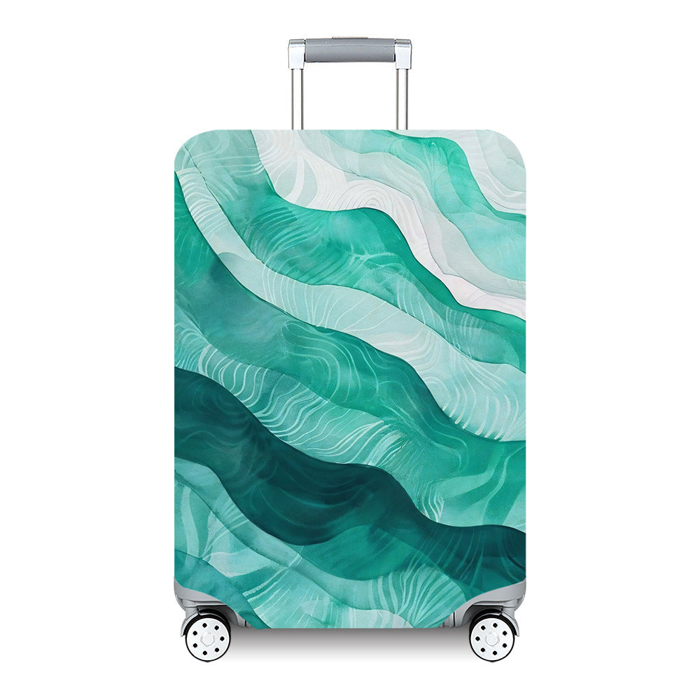 Unisex hard-shell travel suitcase with artistic landscape design Stornfield