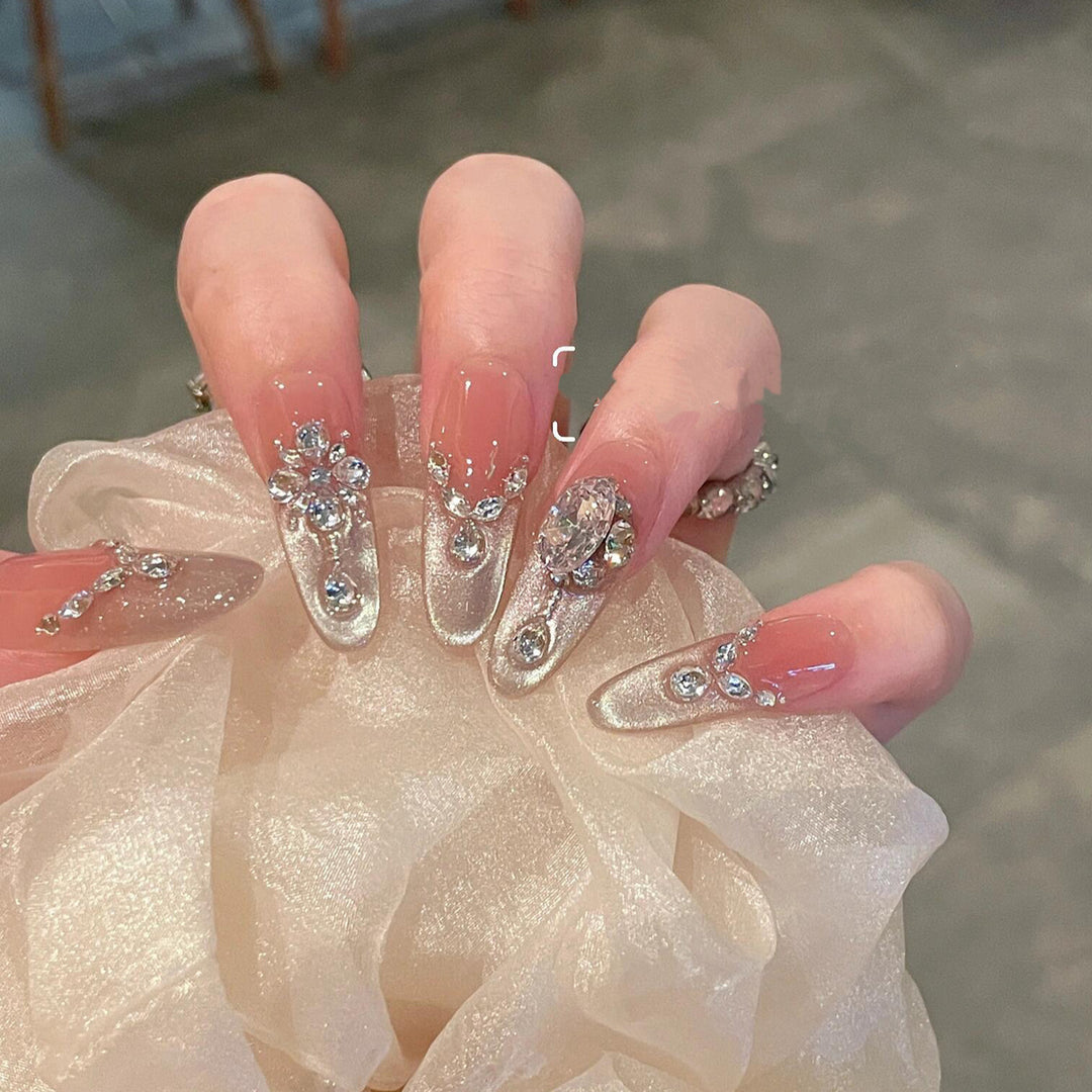 Premium Rhinestone-Embellished Press-On Nails Stornfield