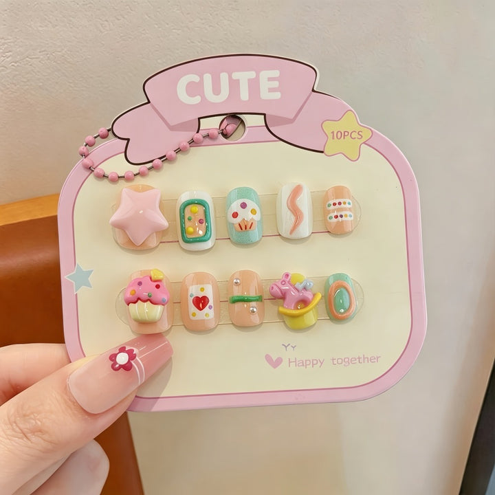Artificial nails with sweet character design Stornfield