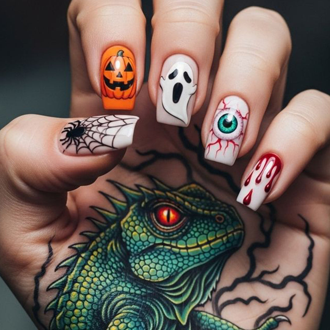 Halloween-Themed 3D Acrylic Nail Art Set Stornfield