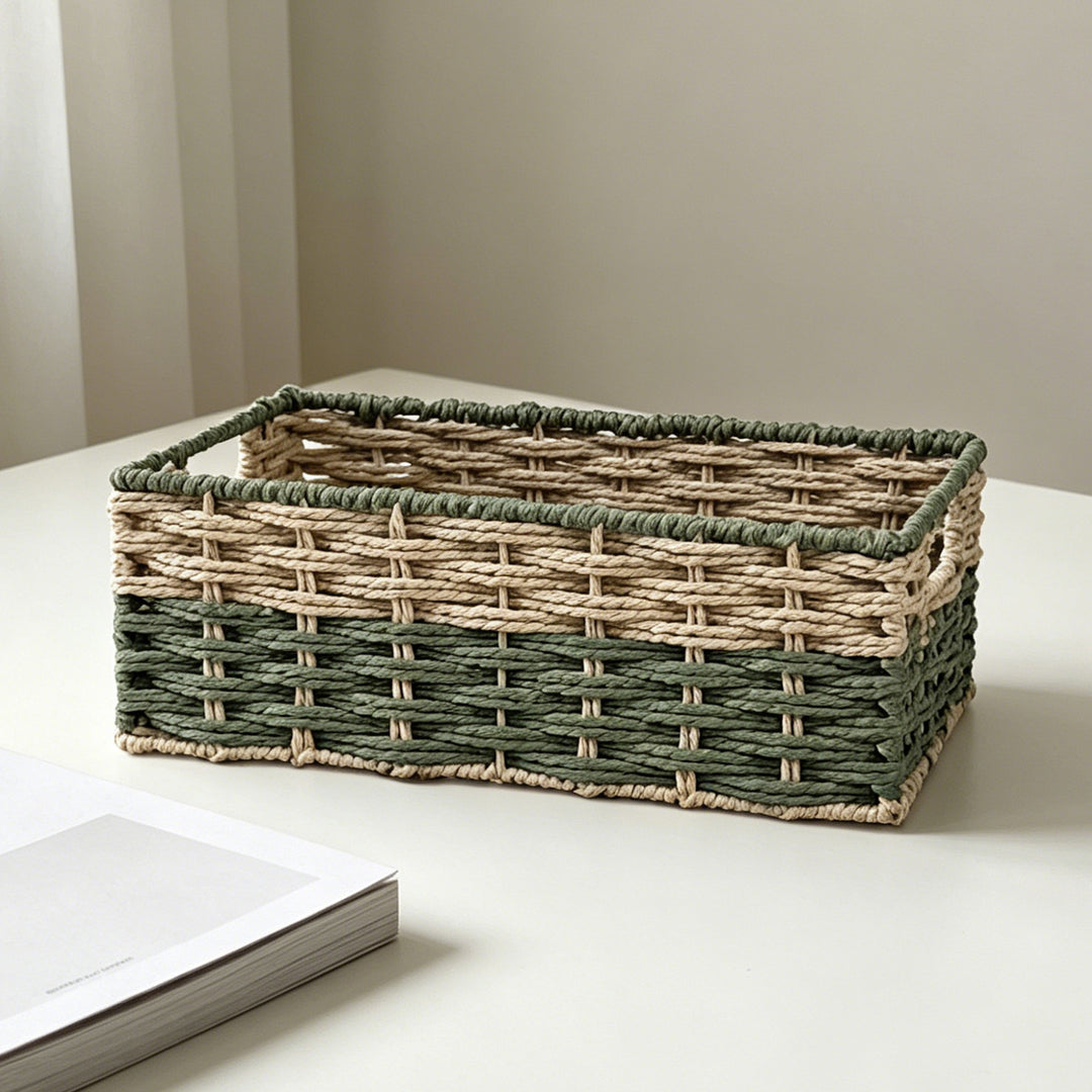 Handcrafted storage basket in natural design Stornfield