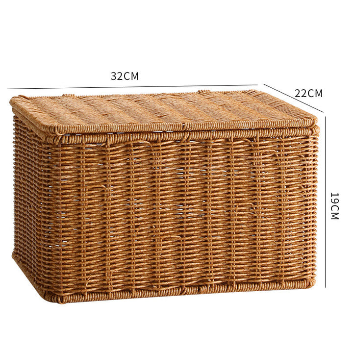 Handcrafted Rectangular Wicker Storage Box Stornfield