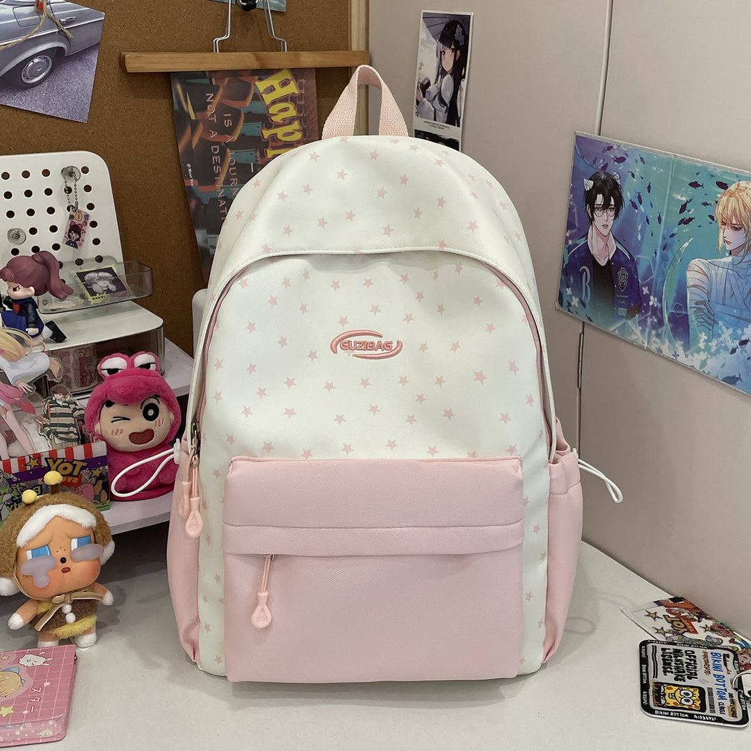 Stylish Printed Backpack with Fun Character Accents Stornfield
