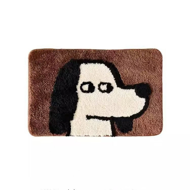 Cartoon Dog-Themed Bath Mat