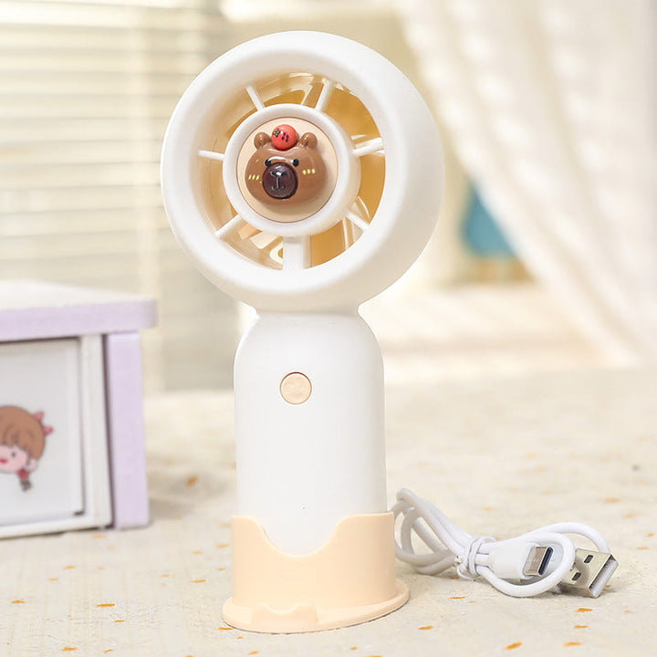 Women Handheld Mini-Fan with USB Charging Function and Ergonomic Design Stornfield