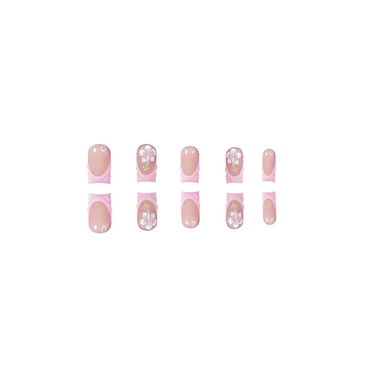 Decorative Floral Acrylic Press-On Nail Extensions Stornfield