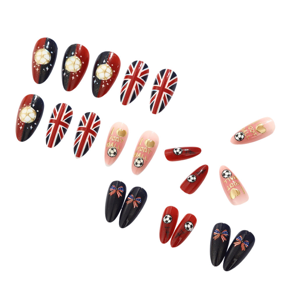 Sporty artificial nails in football design Stornfield