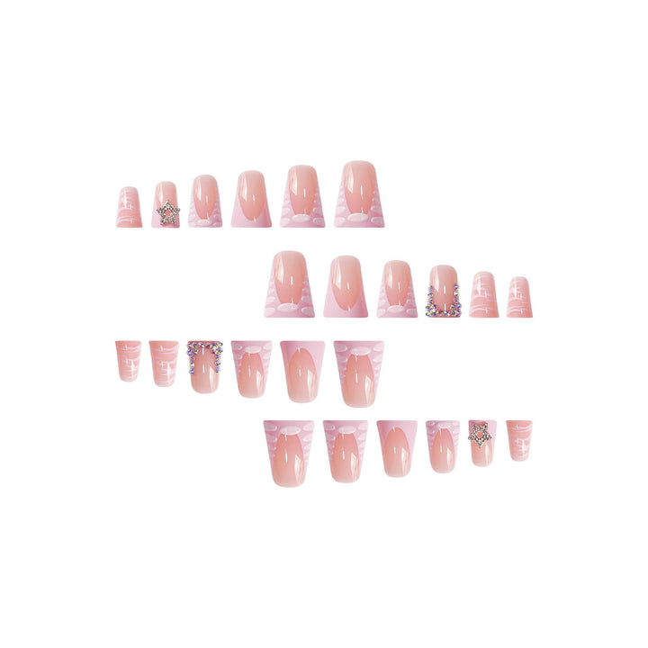 Artistic Rhinestone-Accented Press-On Nail Set Stornfield