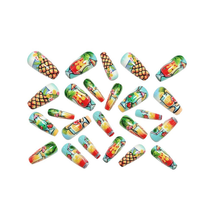 Artificial nails with fruity cocktail design Stornfield