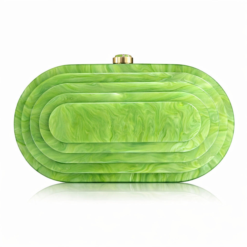 Elegant Sculptural Acrylic Clutch