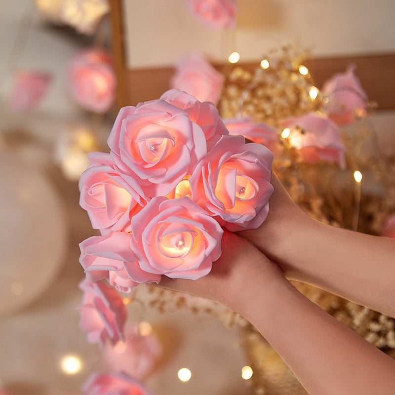 Decorative LED rose string lights Stornfield