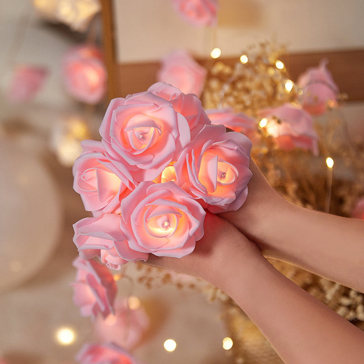Decorative LED rose string lights Stornfield