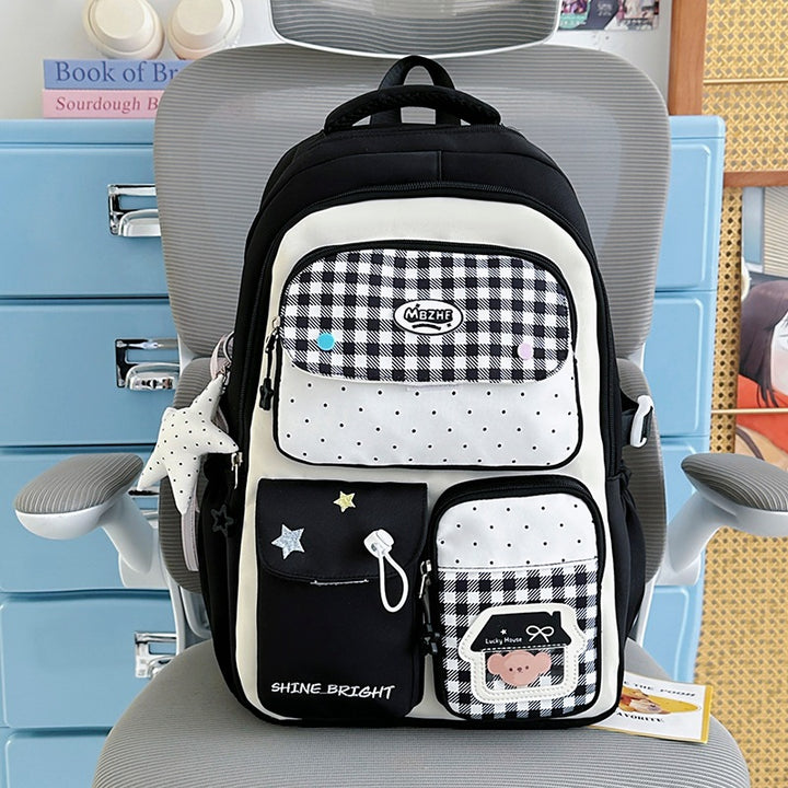 Multi-Pocket Travel Backpack with Cute Character Accents Stornfield