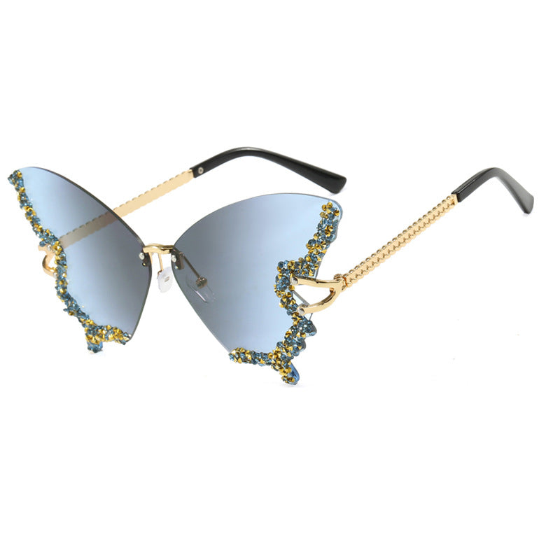 Women's large cat-eye sunglasses with sparkling rhinestone embellishment and elegant frame Stornfield