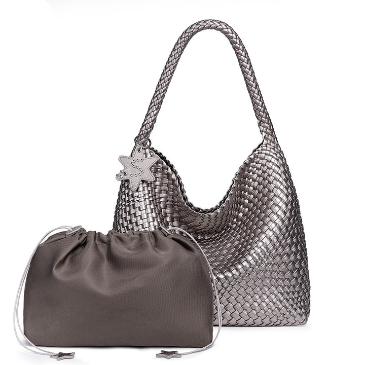Braided Vegan Leather Hobo Handbag Stornfield