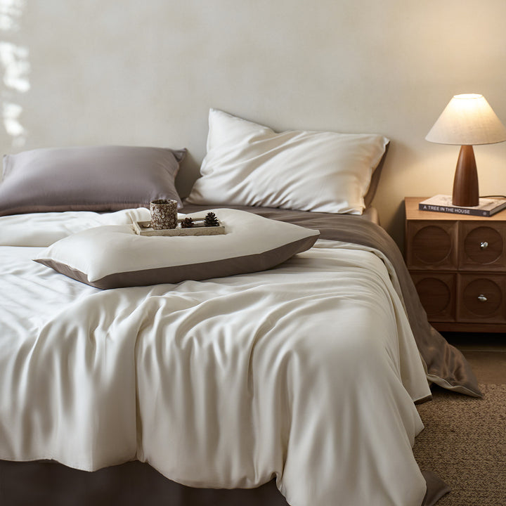 Luxurious satin bedding set with silky soft touch and extra soft pillowcases