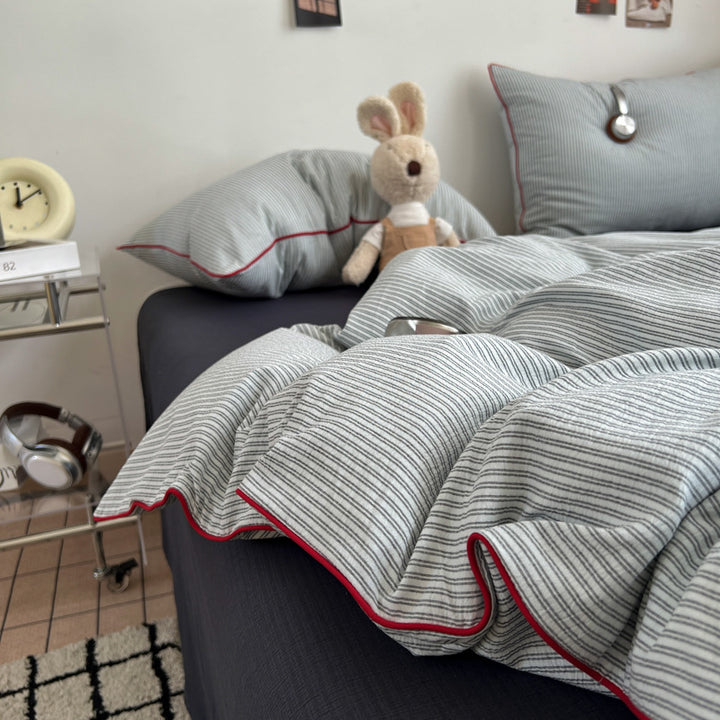 Striped Soft Duvet Cover Set