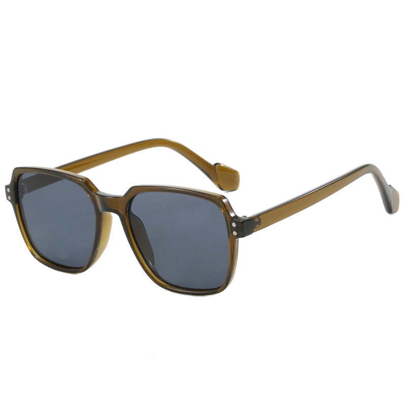 Women's fashionable square sunglasses with yellow lenses Stornfield