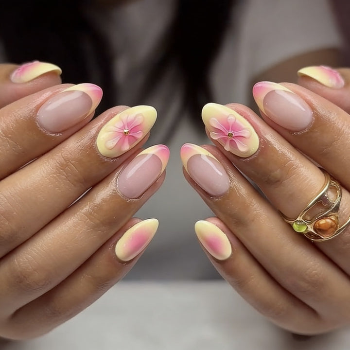 Floral Decorative Press-On Nails Stornfield