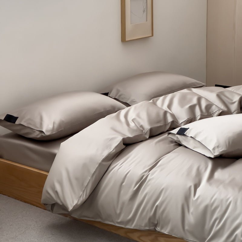 Luxury Cotton Sateen Duvet Cover Set with Envelope Pillowcases