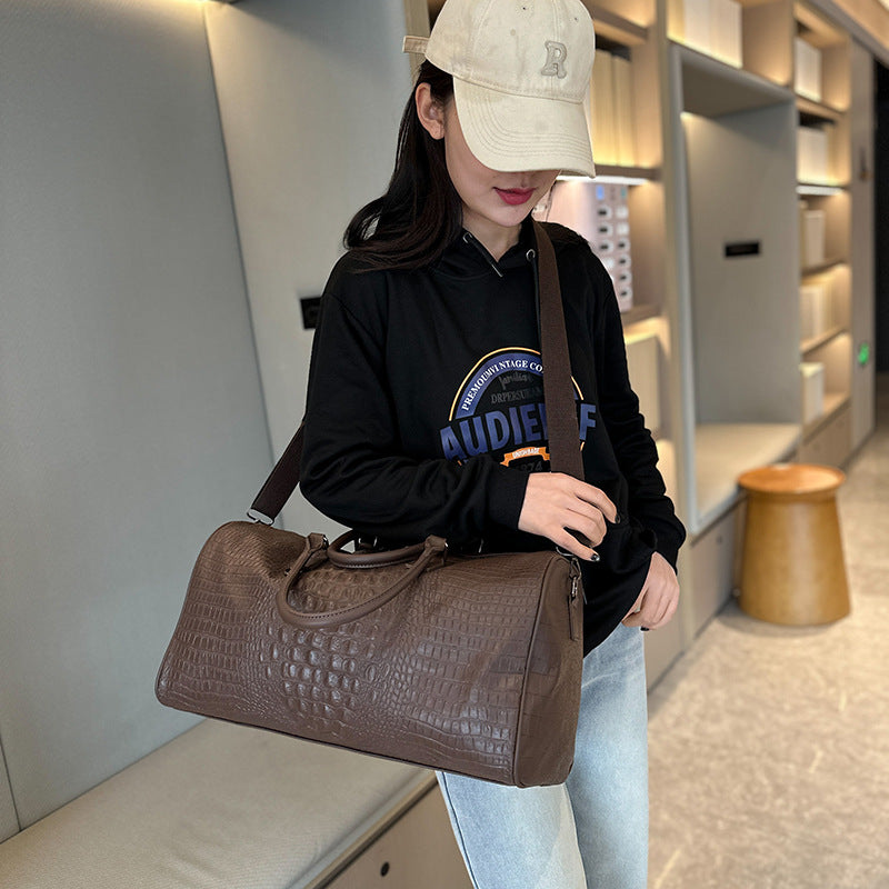 Elegant Travel Bag Made of Durable Artificial Leather with Crocodile Pattern Stornfield