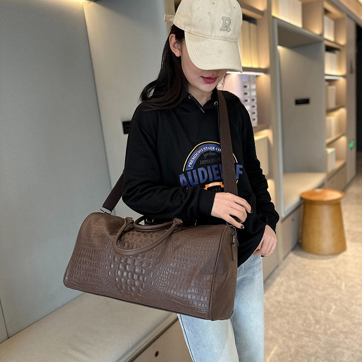 Elegant Travel Bag Made of Durable Artificial Leather with Crocodile Pattern Stornfield