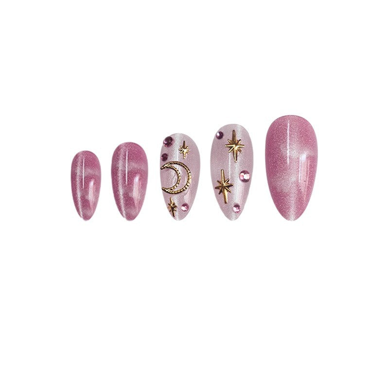 Artistic Celestial Themed Press-On Nails Stornfield