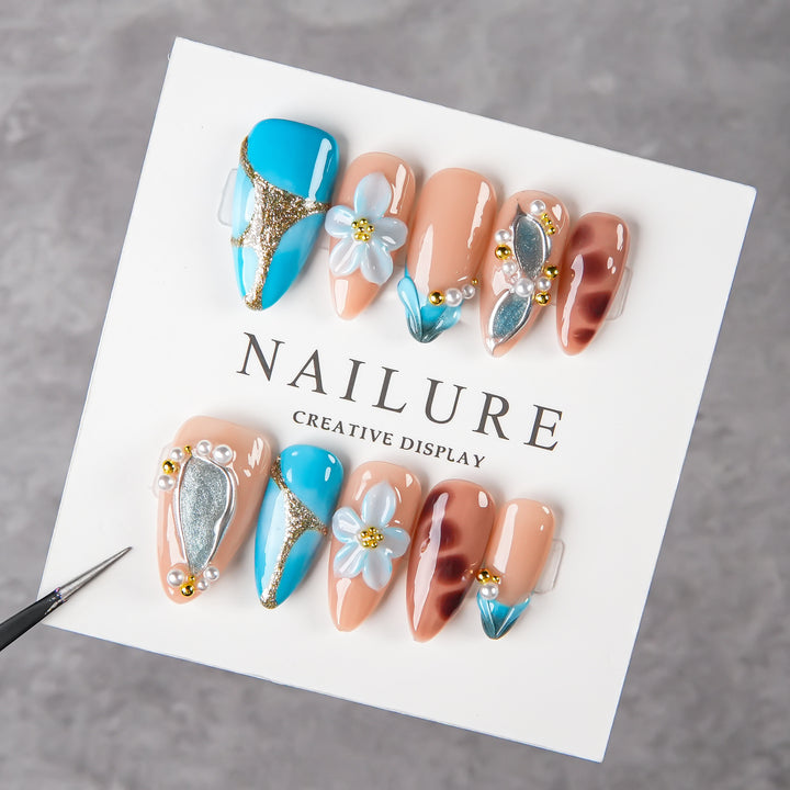 Artistic Floral Nail Set