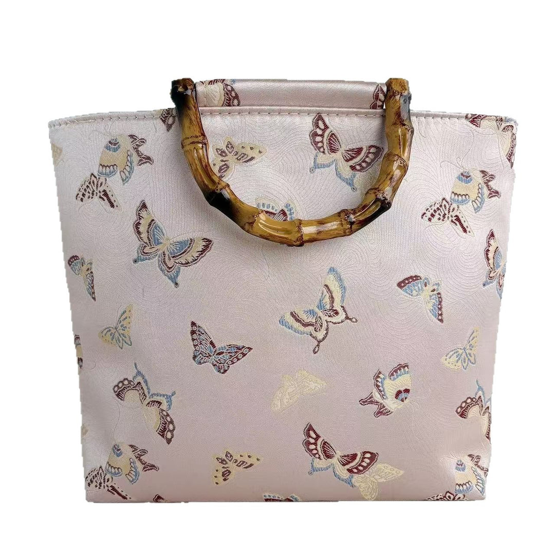 Handcrafted bag with bamboo handles Stornfield