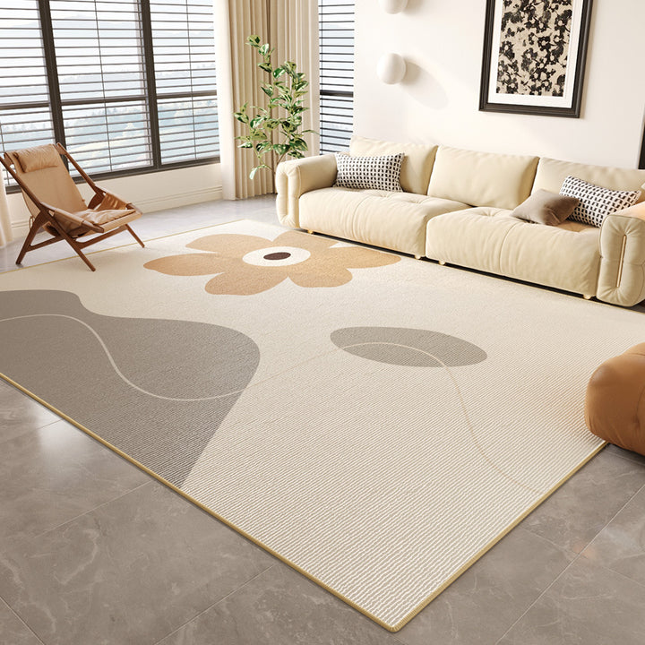 Contemporary Floral Design Area Rug