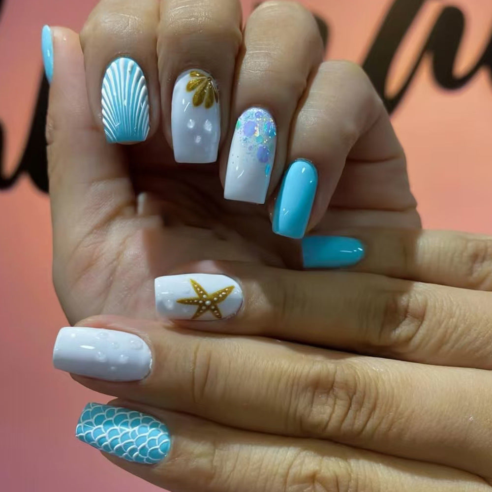 Nautical-Inspired Press-On Nail Kit Stornfield