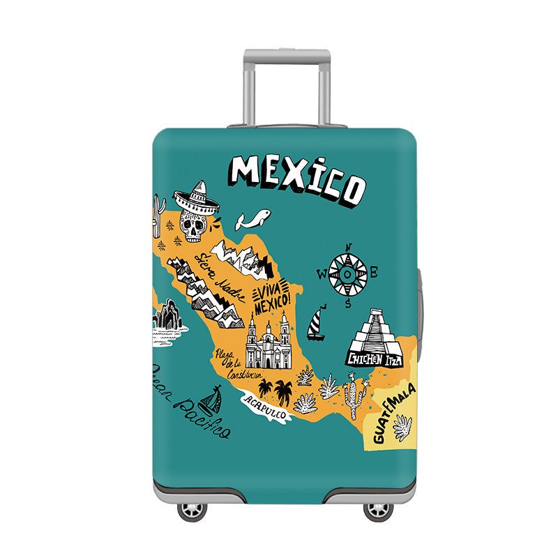 Women's Hard Shell Suitcase with Colorful Mexico Design Stornfield