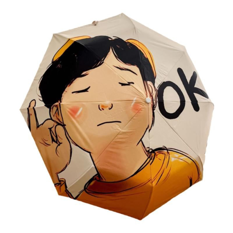 Women's Folding Umbrella with Creative Design and Practical Carrying Bag Stornfield