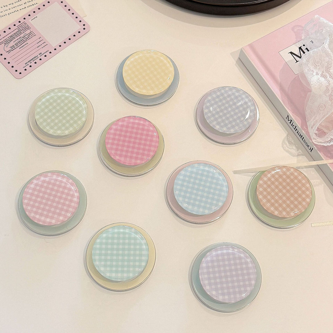 Practical glass coaster with checkered pattern Stornfield