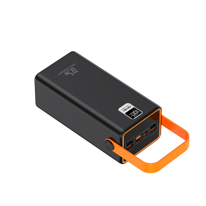 Portable power bank with innovative handling and digital charge level display Stornfield