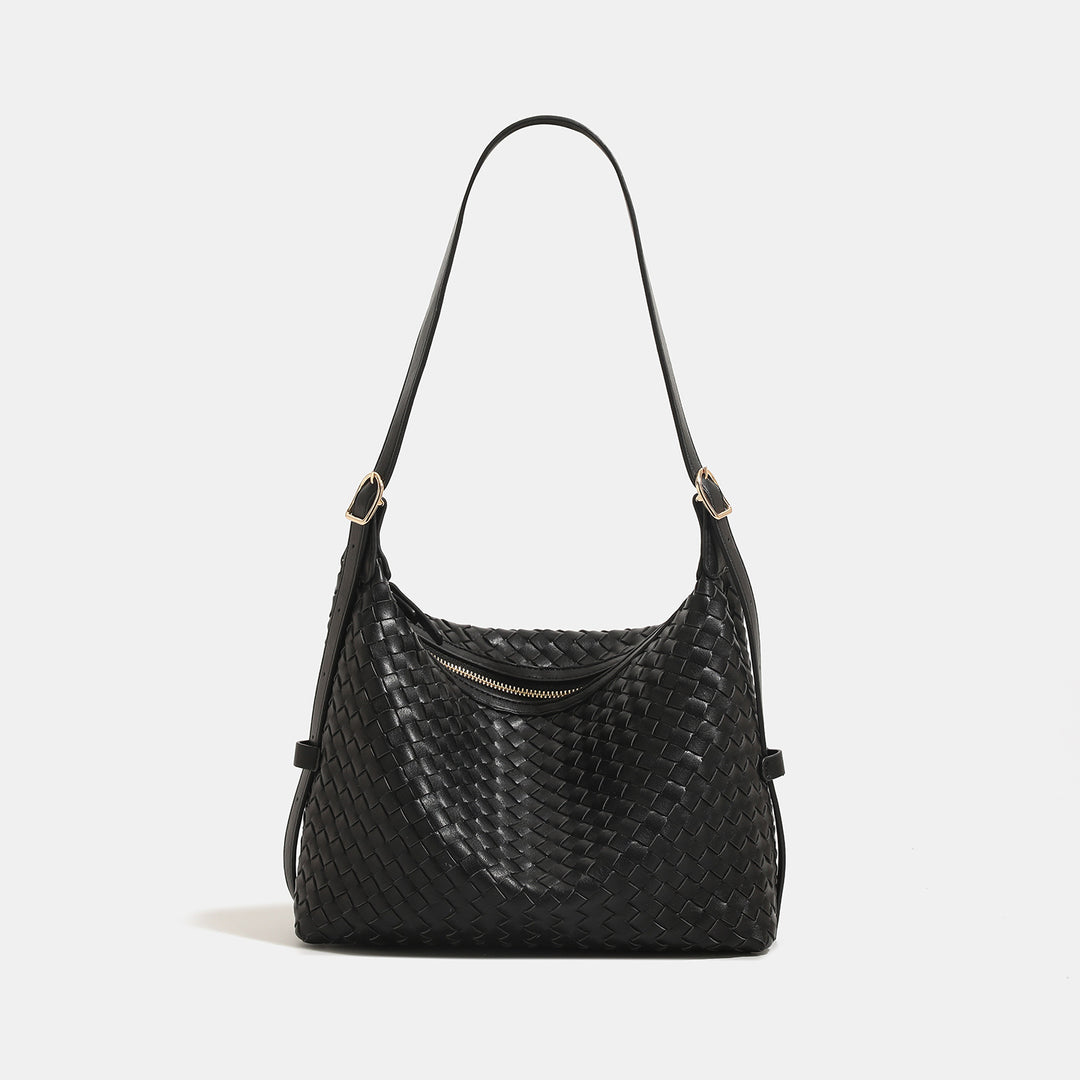 Woven Leather Shoulder Bag
