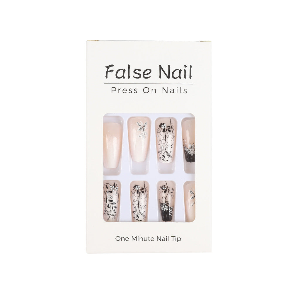 Artificial nails with elegant floral design Stornfield