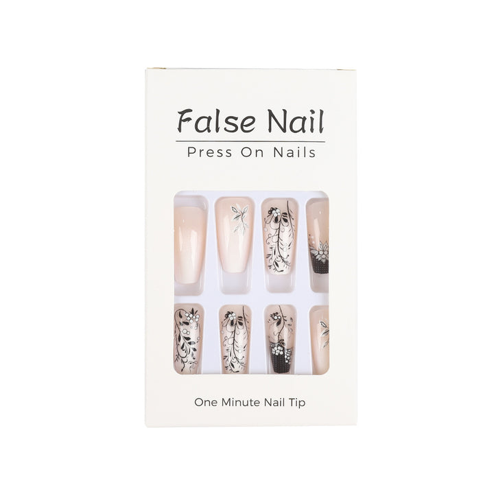 Artificial nails with elegant floral design Stornfield