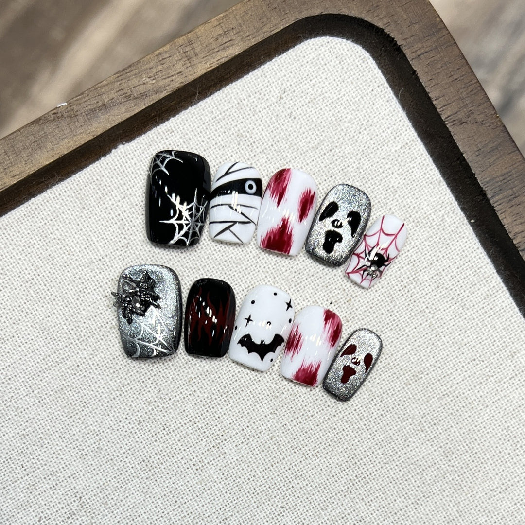 Artistic Halloween Press-On Nail Art Set Stornfield