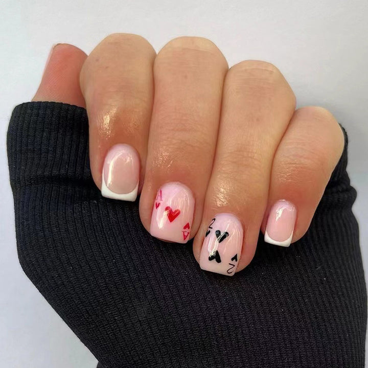 Playful nail art in playing card design Stornfield