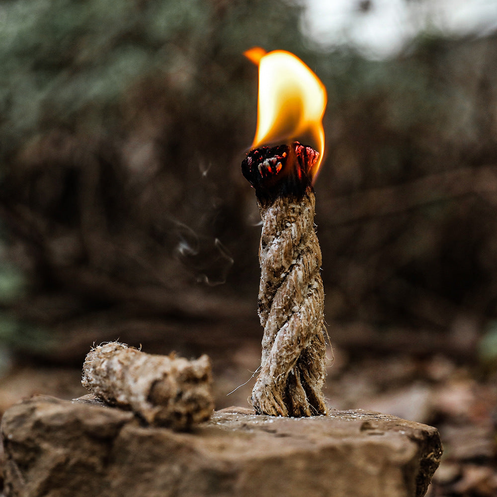 natural resin-coated rope firestarter for camping survival Stornfield