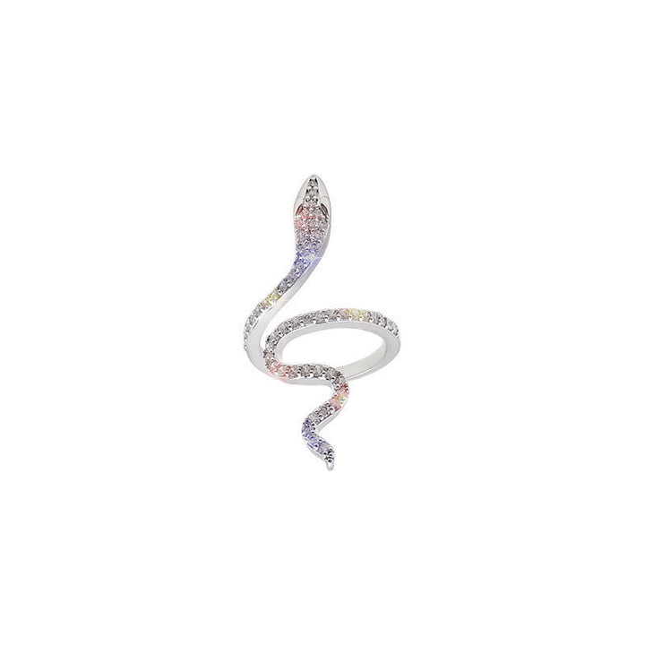 Elegant snake ring with sparkling zirconia stones Stornfield