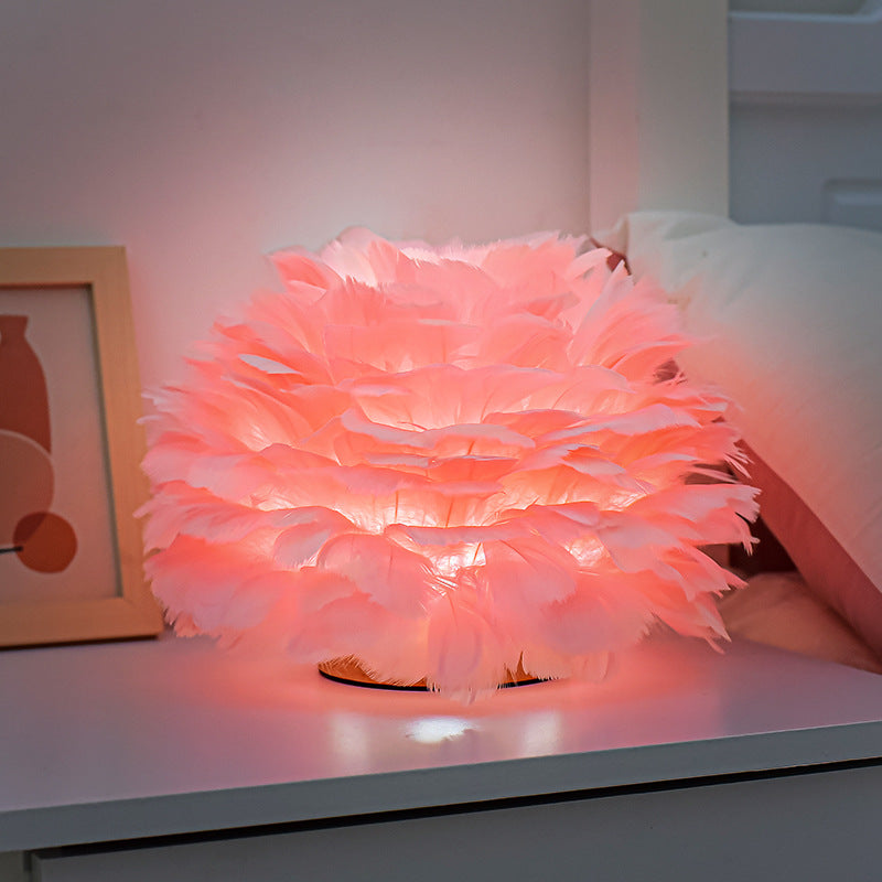 Feather Aesthetic Table Lamp