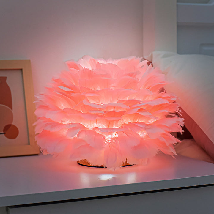 Feather Aesthetic Table Lamp