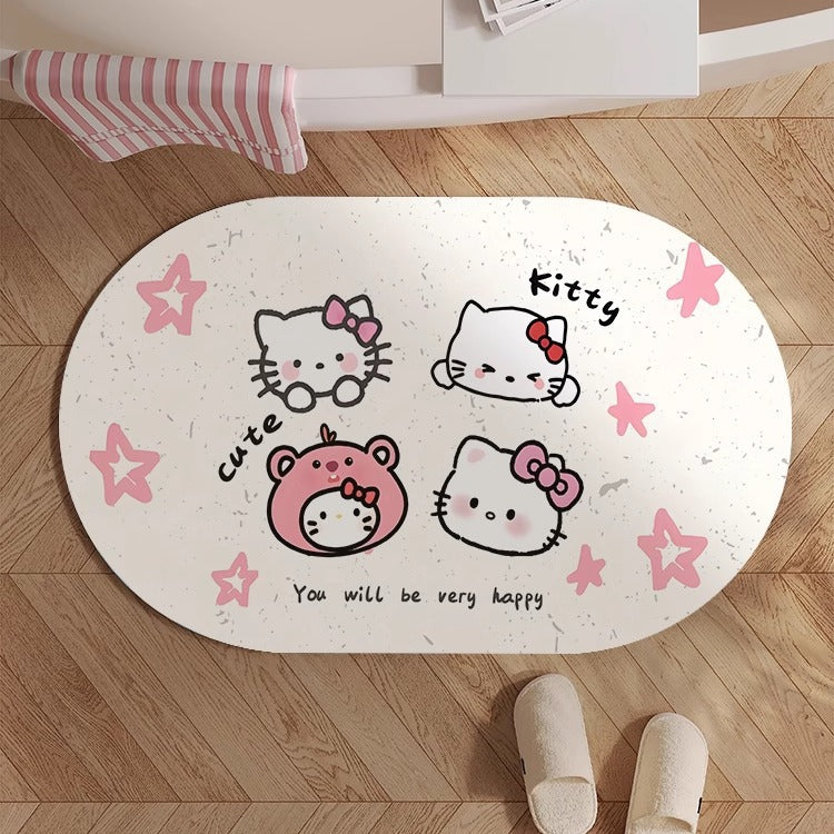 Cute Kitty-Themed Memory Foam Bath Mat Stornfield